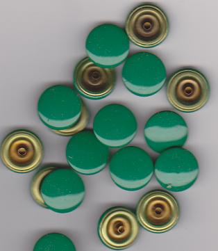 Prym Plastic caps 14.5mm green piece ca.420